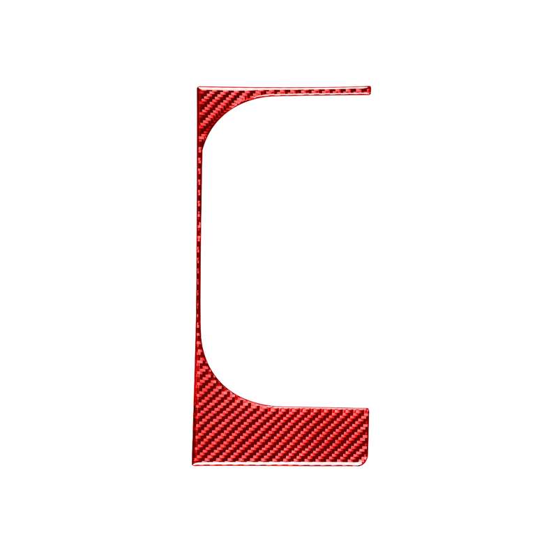 Carbon Fiber Car Cup Holder Frame Decorative Sticker for Toyota Tundra 2014-2018,Right Drive (Red)