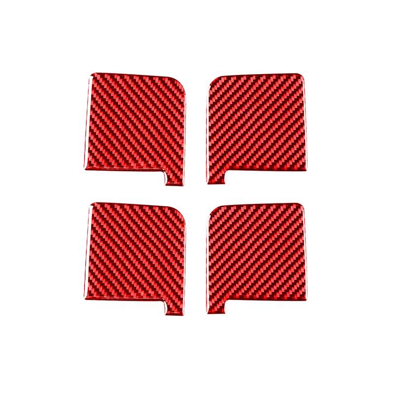 4 PCS / Set Carbon Fiber Car Inner Door Bowl Decorative Sticker for Toyota Tundra 2014-2018,Left and