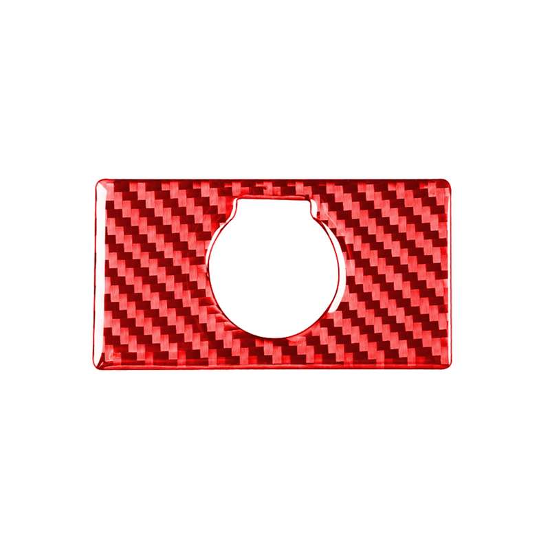 Carbon Fiber Car Rear Cigarette Lighter Switch Decorative Sticker for Toyota Tundra 2014-2018,Left a