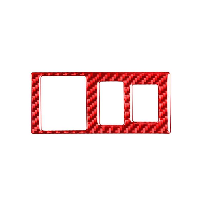 Carbon Fiber Car Headlight Height Adjustment Switch Decorative Sticker for Toyota Tundra 2014-2018,L