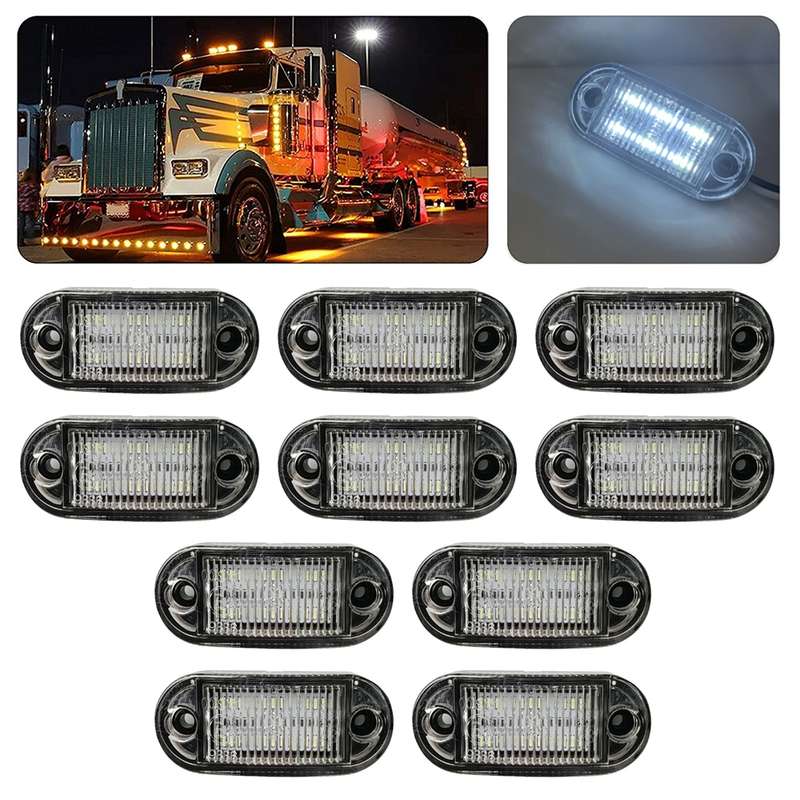 10 PCS MK-019 Car / Truck 6LEDs Side Marker Indicator Lights Bulb Lamp (Red Light)