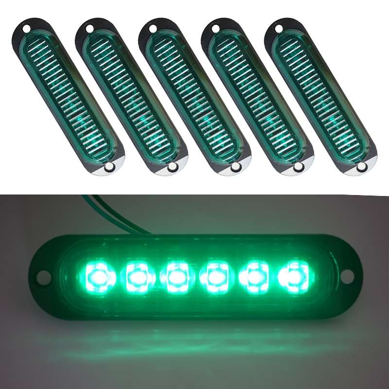 5 PCS MK-093 Car / Truck 6LEDs Side Marker Indicator Lights Bulb Lamp (Blue Light)