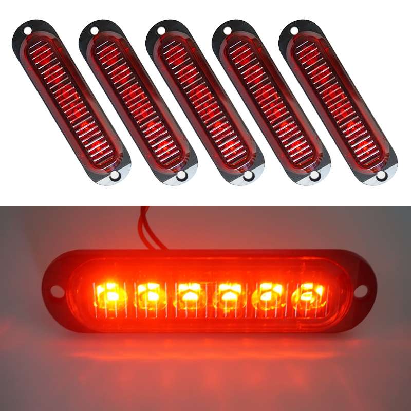 5 PCS MK-093 Car / Truck 6LEDs Side Marker Indicator Lights Bulb Lamp (Blue Light)