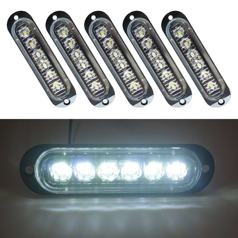 5 PCS MK-093 Car / Truck 6LEDs Side Marker Indicator Lights Bulb Lamp (Blue Light)