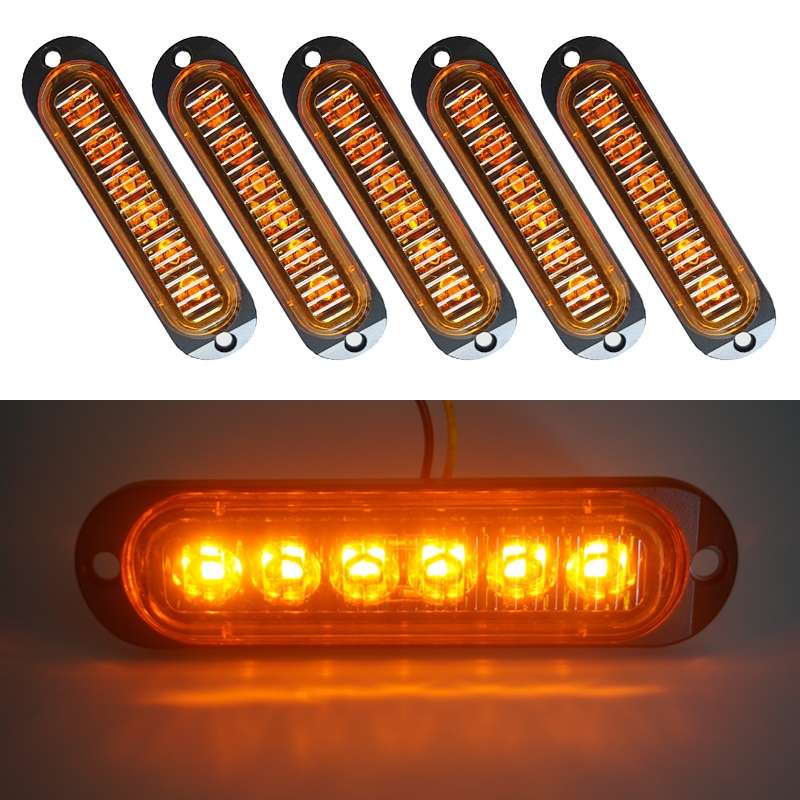 5 PCS MK-093 Car / Truck 6LEDs Side Marker Indicator Lights Bulb Lamp (Blue Light)