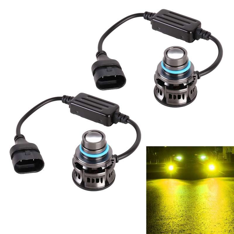 1 Pair 9005 27W / DC12V Car Aluminum Alloy Flashing LED Headlight (Blue Light)