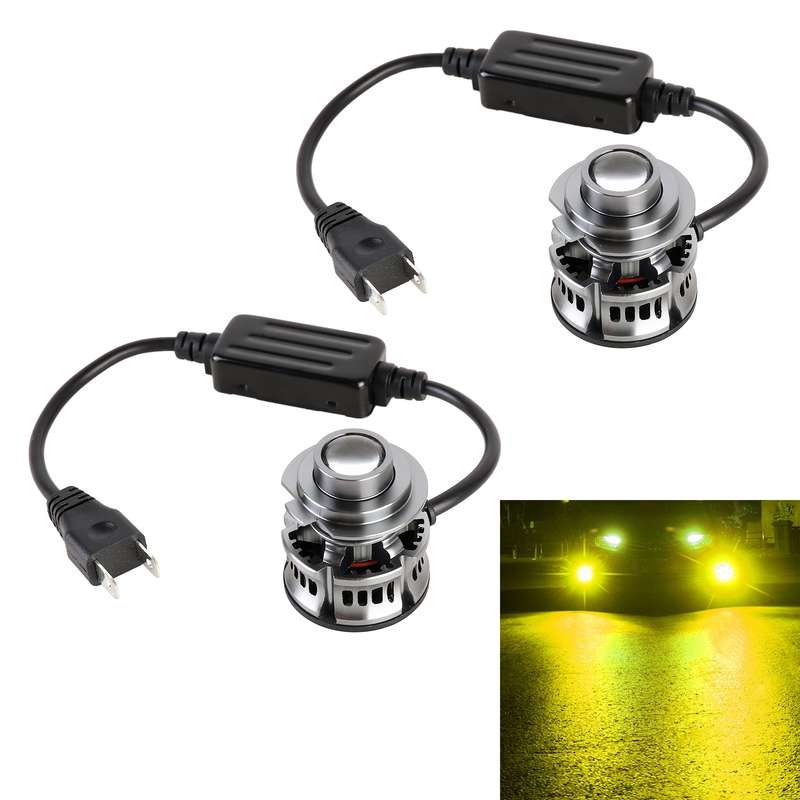 1 Pair H7 27W / DC12V Car Aluminum Alloy Flashing LED Headlight (Blue Light)