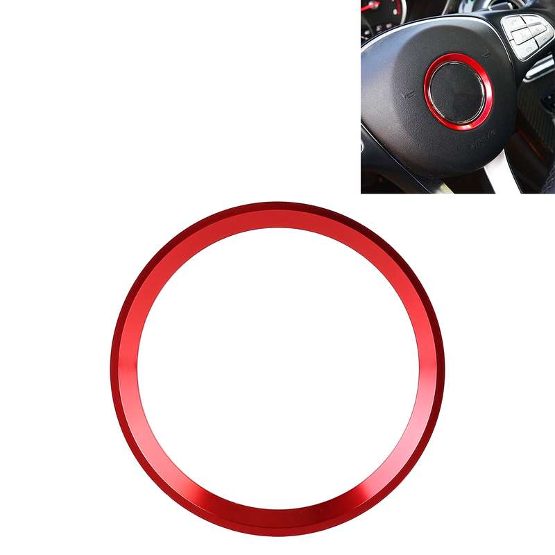 Car Steering Wheel Decorative Ring Cover for Mercedes-Benz,Inner Diameter: 5.6cm (Blue)