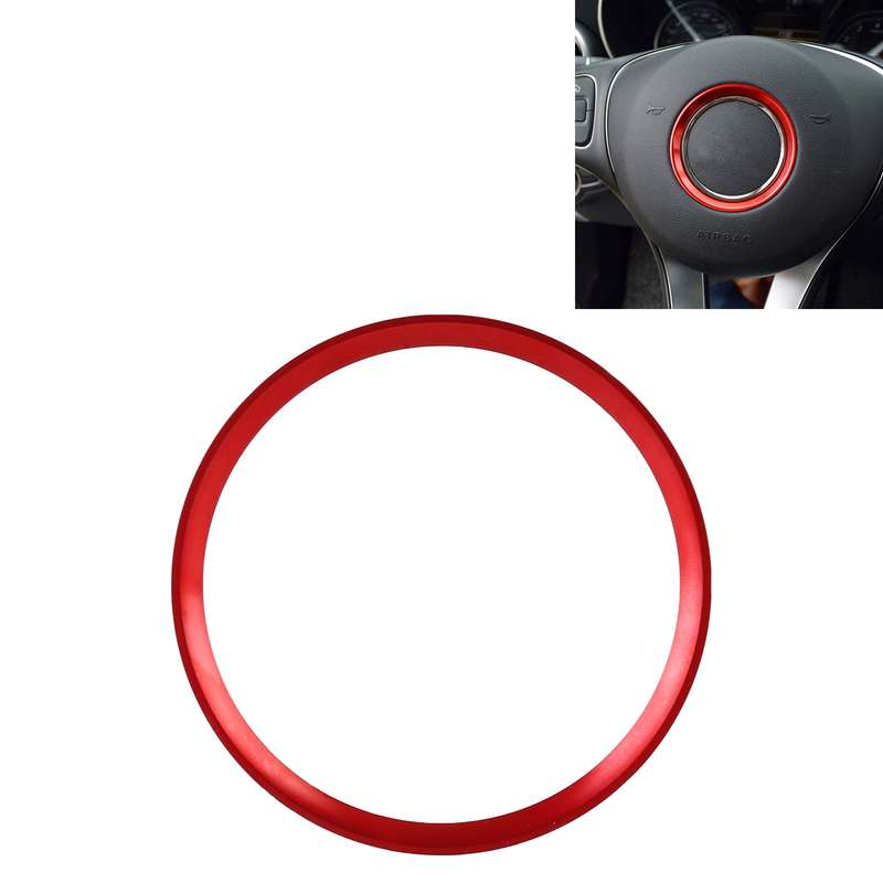 Car Steering Wheel Decorative Ring Cover for Mercedes-Benz,Inner Diameter: 5.8cm (Silver)