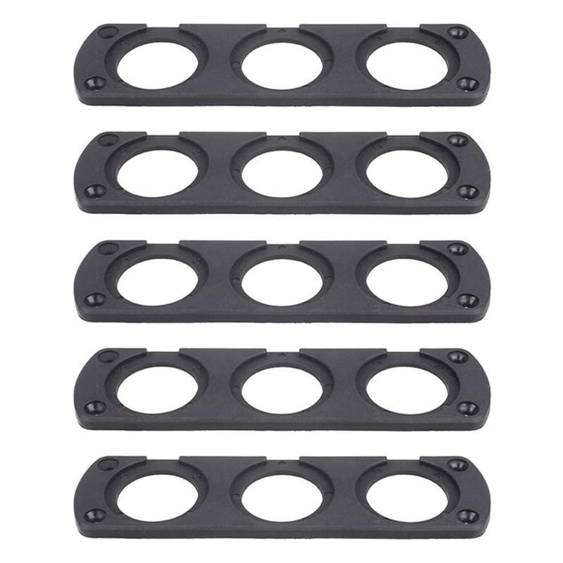 5 PCS 3-Hole Car Modified USB Charging Voltmeter Cigarette Lighter Panel