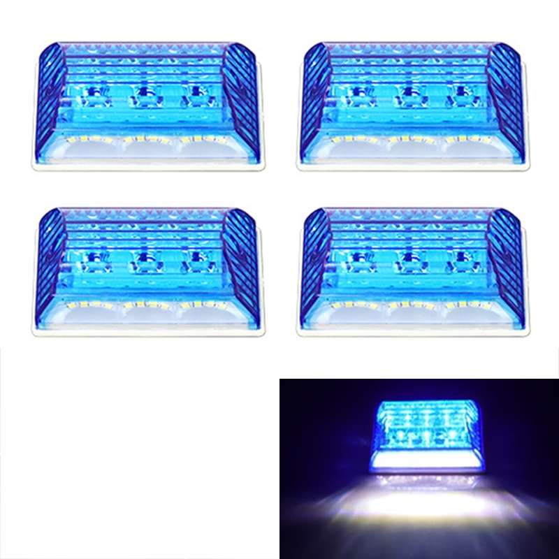 4 PCS ZS-6001 DC24V Car / Truck Side Marker Indicator Lights Bulb Lamp (Blue Light)