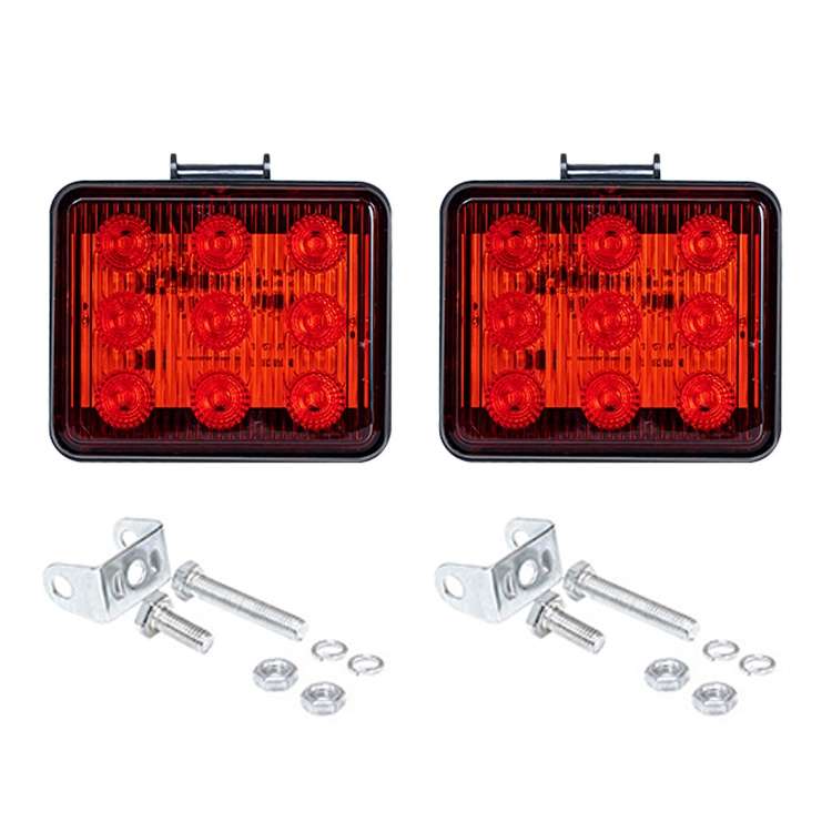 2 PCS ZS-7013 3 inch 9LEDs Strobe Waterproof Car / Truck Warning Light (Blue Light)