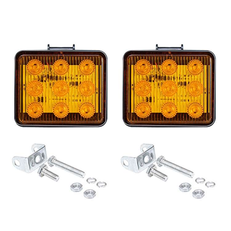 2 PCS ZS-7013 3 inch 9LEDs Strobe Waterproof Car / Truck Warning Light (Blue Light)