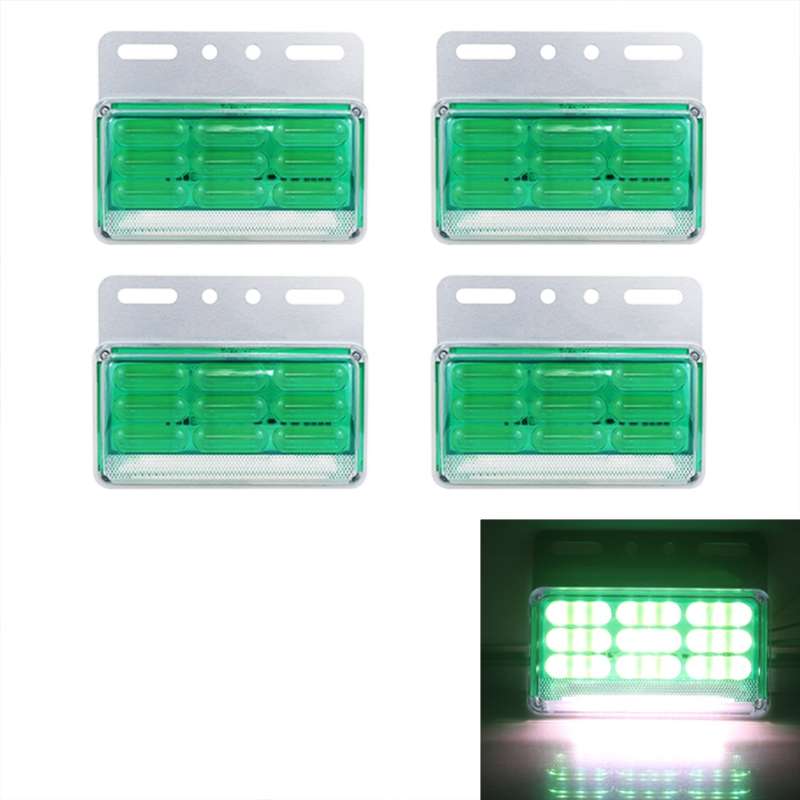 4 PCS ZS-9001 DC24V 9D Waterproof Car / Truck Side Marker Indicator Lights Bulb Lamp (Blue Light)