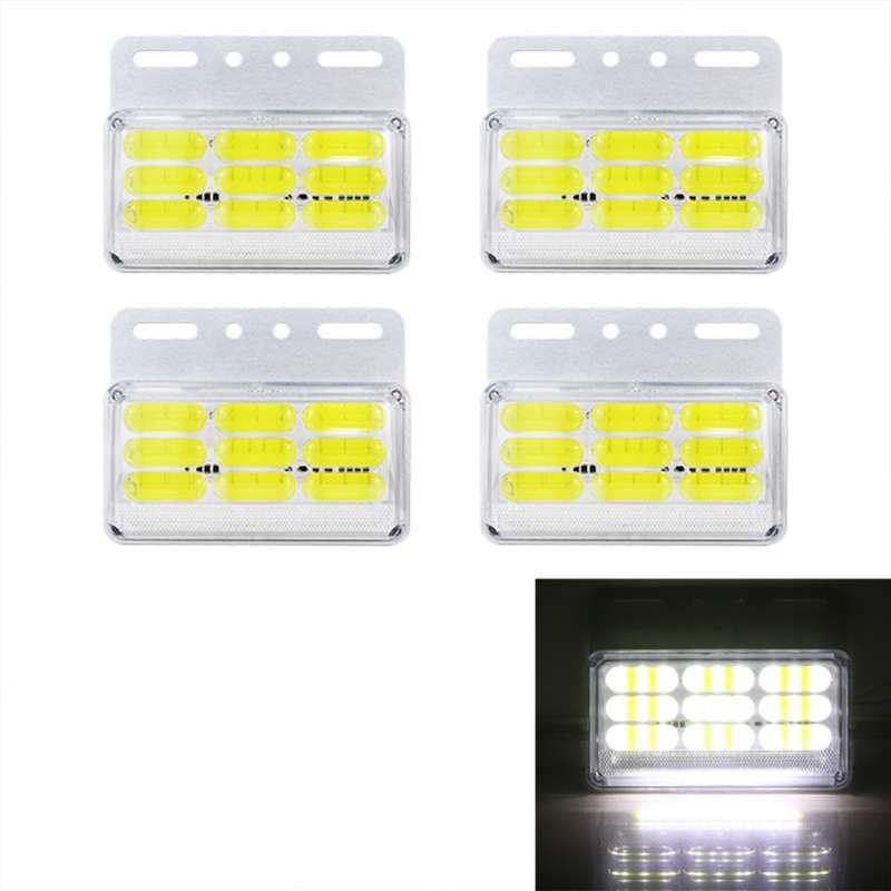 4 PCS ZS-9001 DC24V 9D Waterproof Car / Truck Side Marker Indicator Lights Bulb Lamp (Blue Light)