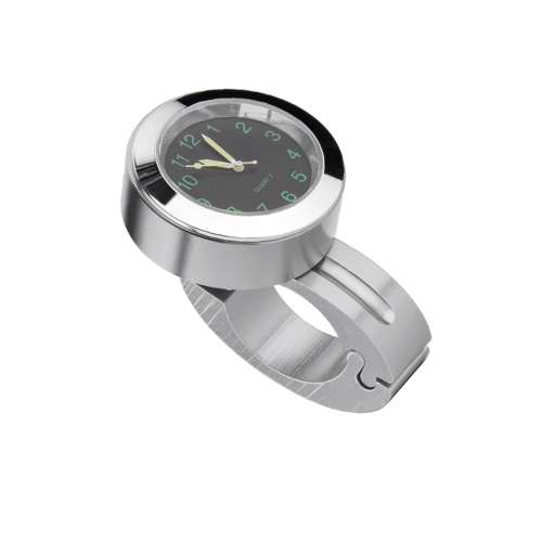 Motorcycle 22-25mm Handlebar Clock Quartz Watch with Lock (Black)