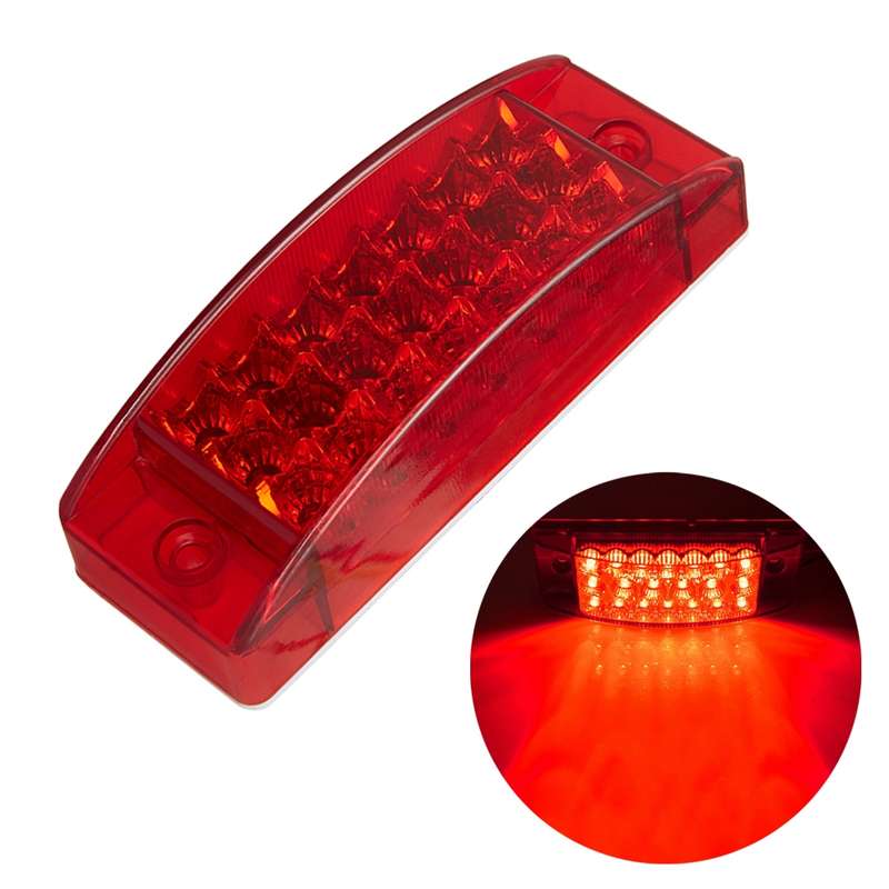 MK-142 DC12V-24V 21LEDs Car Tail Light Running Water Flashing Edge Light (Red Light)