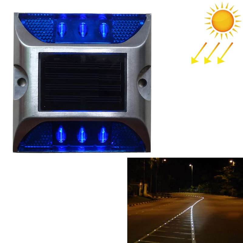 Solar Square Road Stud Light Car Guidance Light Road Deceleration Light, Flashing Bright Version (Wh