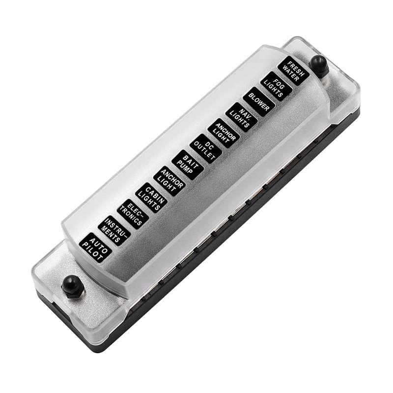 CS-978A2 FB1902 1 In 12 Out Independent Positive Negative Fuse Box without Fuse Piece for Auto Car T
