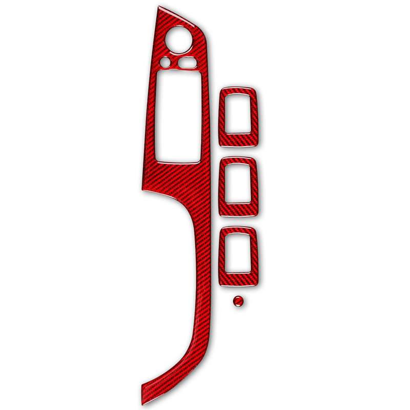 5 PCS Set for BMW 3 Series E90 Carbon Fiber Car Left Driving Lifting Panel Decorative Sticker with F
