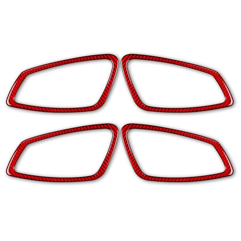 4 PCS Set for BMW 3 Series E90 Carbon Fiber Car Door Handle Decorative Sticker,Left and Right Drive(