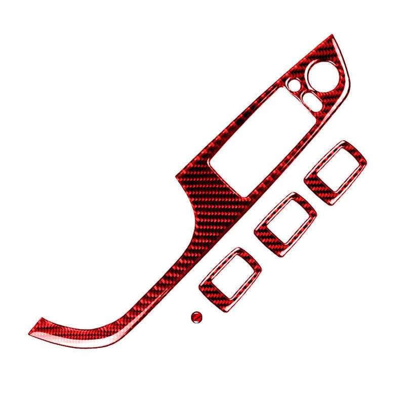 5 PCS Set For BMW 3 Series E90 Carbon Fiber Car Left Drive Window Lift Panel Decorative Sticker, Dia