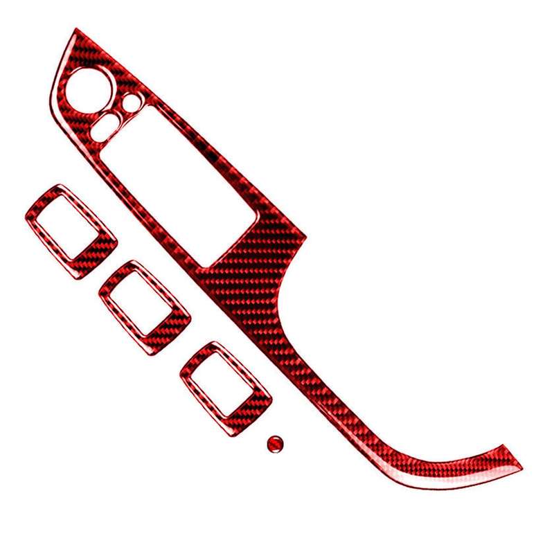5 PCS Set For BMW 3 Series E90 Carbon Fiber Car Right Drive Window Lift Panel Decorative Sticker, Di