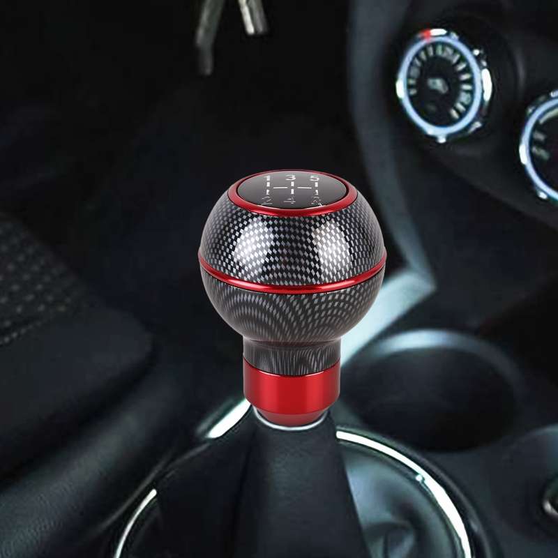 Universal Car Carbon Fiber Texture Metal Gear Shift Knob (Silver)