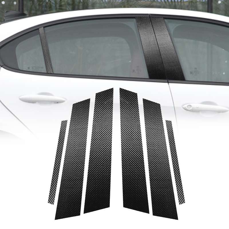 For Alfa Romeo Giulia Carbon Fiber Car B / C / Middle Pillar Door Window Decorative Sticker,Lef