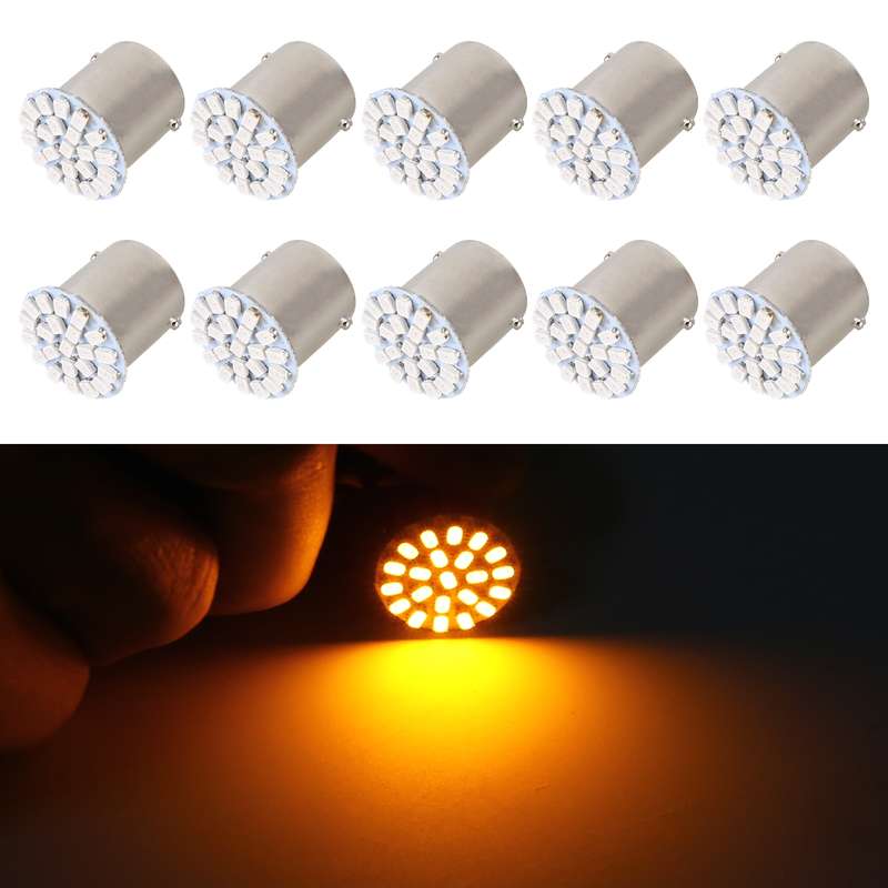 10pcs 1156 DC12V 1.2W Car Turn Signal Light (White Light)