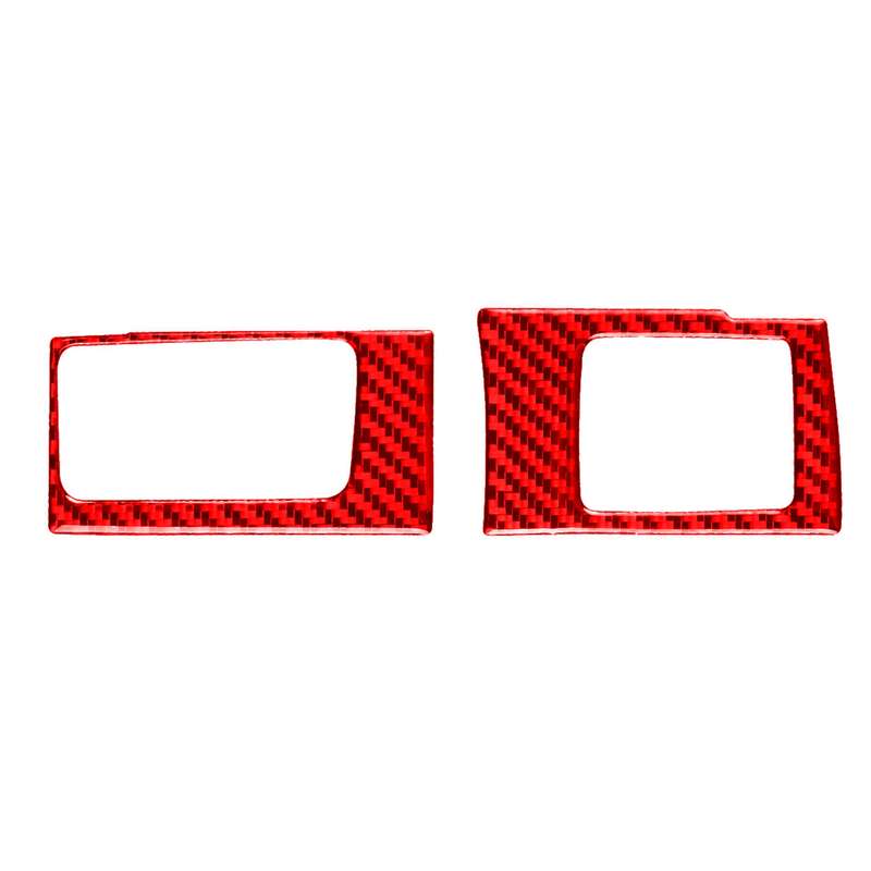 2 PCS Set for Honda CRV 2007-2011 Carbon Fiber Car Central Control Card Box Panel Decorative Sticker
