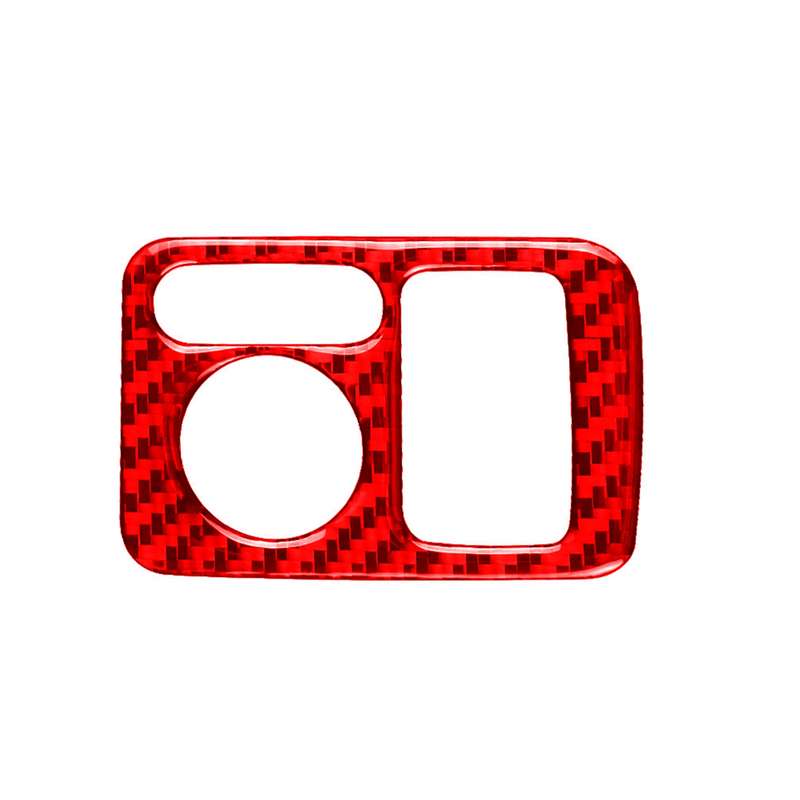 For Honda CRV 2007-2011 Car Carbon Fiber Rear Mirror Adjustment Switch Frame Decorative Sticker, Rig