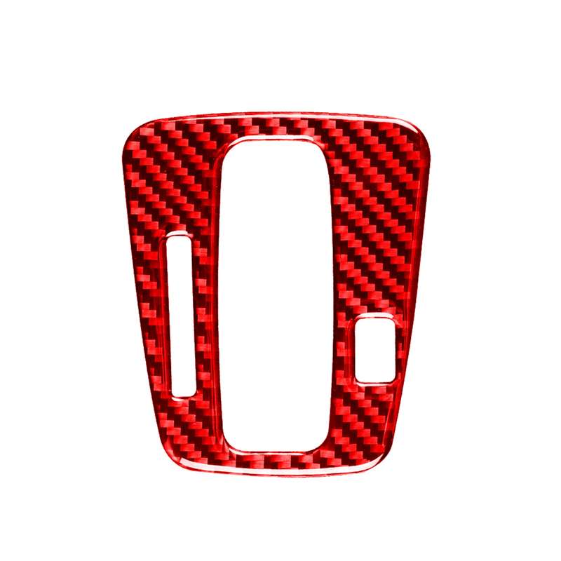 For Honda CRV 2007-2011 Carbon Fiber Car Gear Indicator Frame Decorative Sticker,Left Drive (Red)