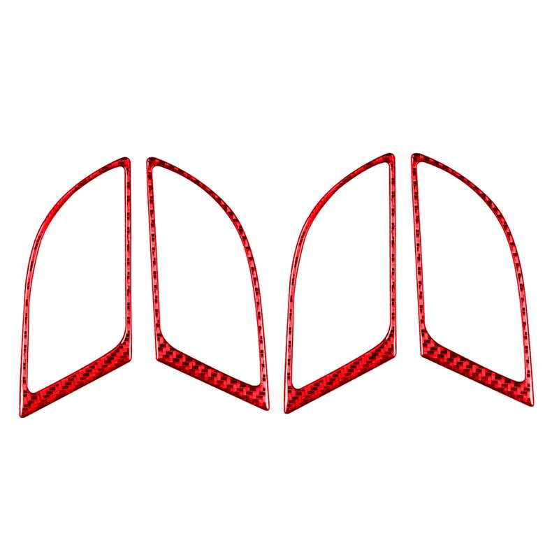 4 PCS Set for Honda CRV 2007-2011 Carbon Fiber Car Inner Handle Frame Decorative Sticker,Left and Ri