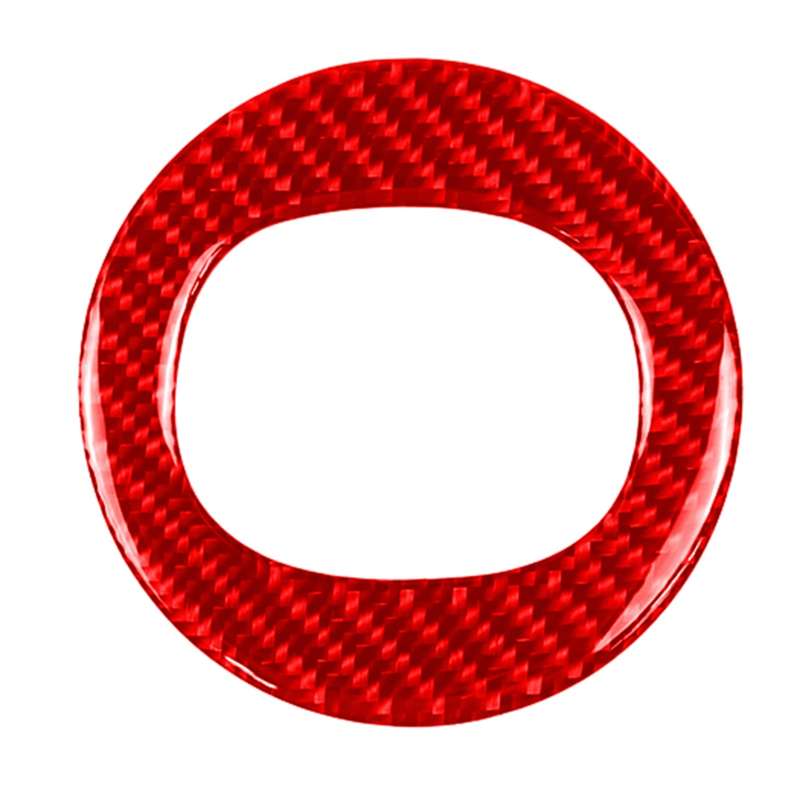 Car Carbon Fiber Steering Wheel Decorative Sticker for Mazda CX-5 2017-2018, Left and Right Drive (R
