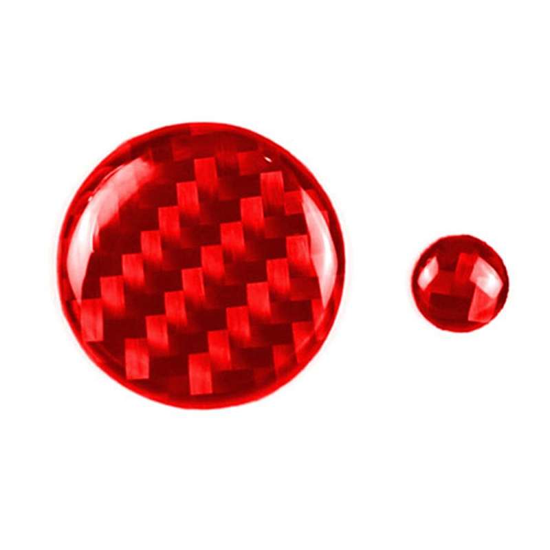 Car Carbon Fiber Multimedia Buttons Decorative Sticker for Mazda 3 / 6 / CX-9 / CX-5, Left and Right