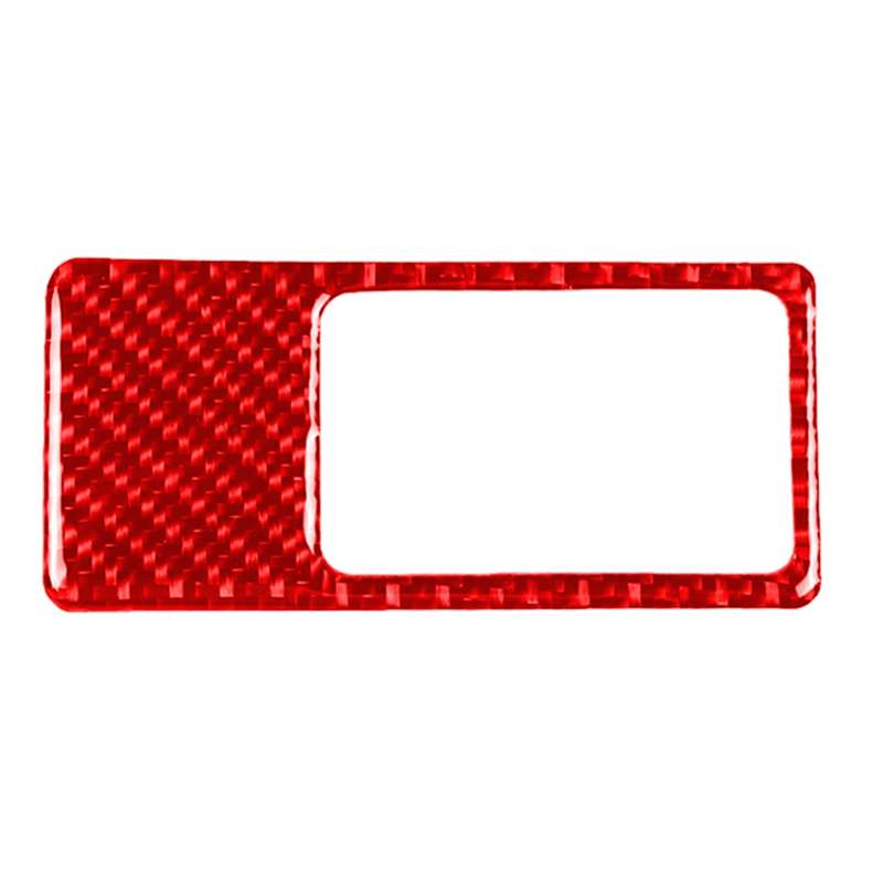 Car Carbon Fiber Headlight Decorative Sticker for Mazda CX-5 2017-2018, Left and Right Drive (Red)