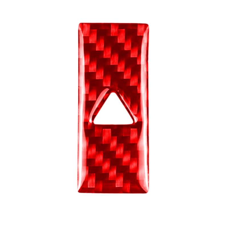 Car Carbon Fiber Warning Light Decorative Sticker for Mazda CX-5 2017-2018, Left and Right Drive (Re