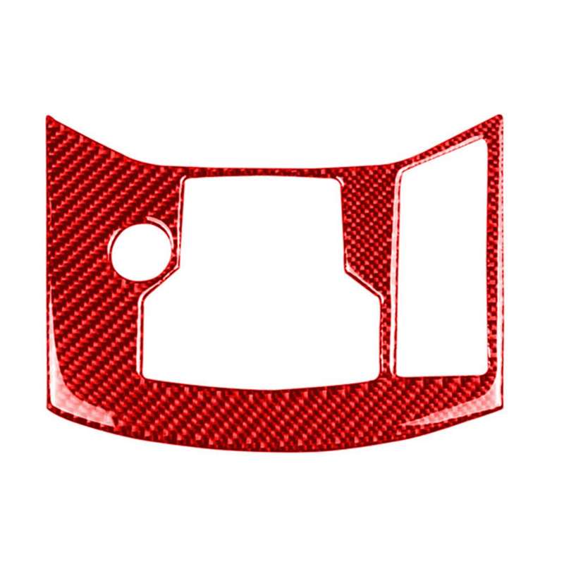 Car Carbon Fiber Handbrake Panel Decorative Sticker for Mazda CX-5 2017-2018, Right Drive (Red)