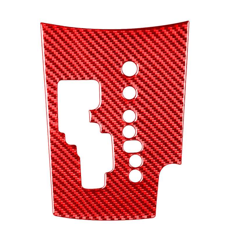 Car Carbon Fiber Gear Panel Decorative Sticker for Toyota RAV4 2006-2013, Right Drive (Red)