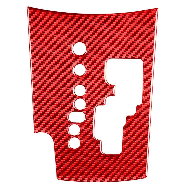 Car Carbon Fiber Gear Panel Decorative Sticker for Toyota RAV4 2006-2013, Left Drive (Red)