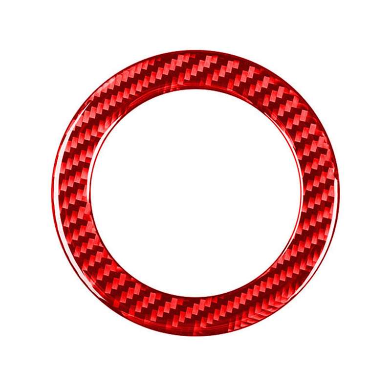 Car Carbon Fiber Steering Wheel Decorative Sticker for Toyota RAV4 2006-2013, Left and Right Drive (