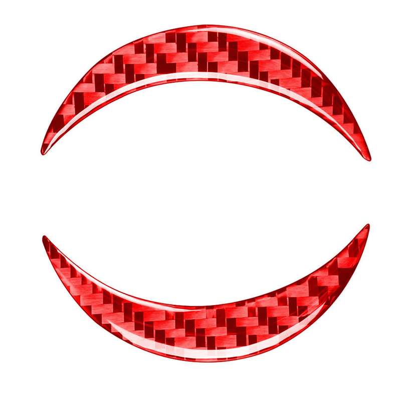 Car Carbon Fiber Steering Wheel Logo Decorative Sticker for Toyota RAV4 2006-2013, Left and Right Dr