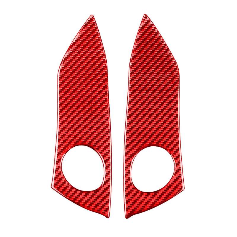Car Carbon Fiber Warning Light Switch Panel Decorative Sticker for Toyota RAV4 2006-2013, Left and R