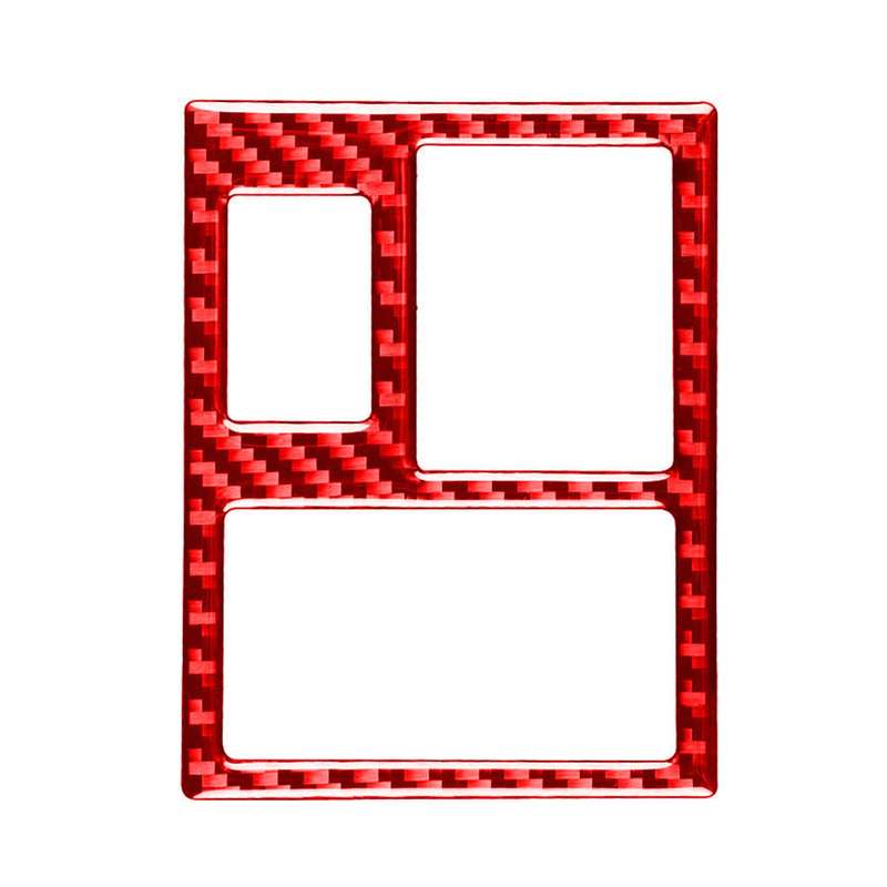Car Carbon Fiber Rear Mirror Adjustment Switch Frame Decorative Sticker for Toyota RAV4 2006-2013, R