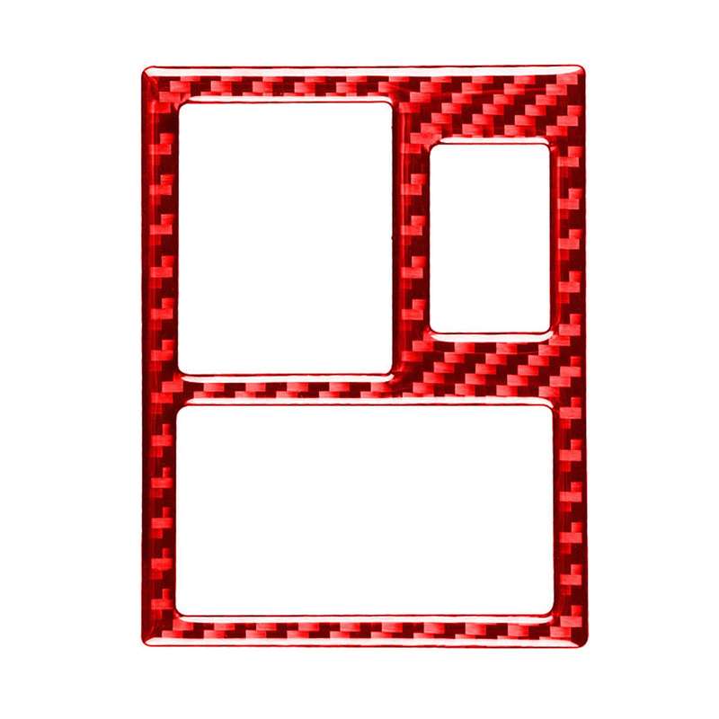 Car Carbon Fiber Rear Mirror Adjustment Switch Frame Decorative Sticker for Toyota RAV4 2006-2013, L
