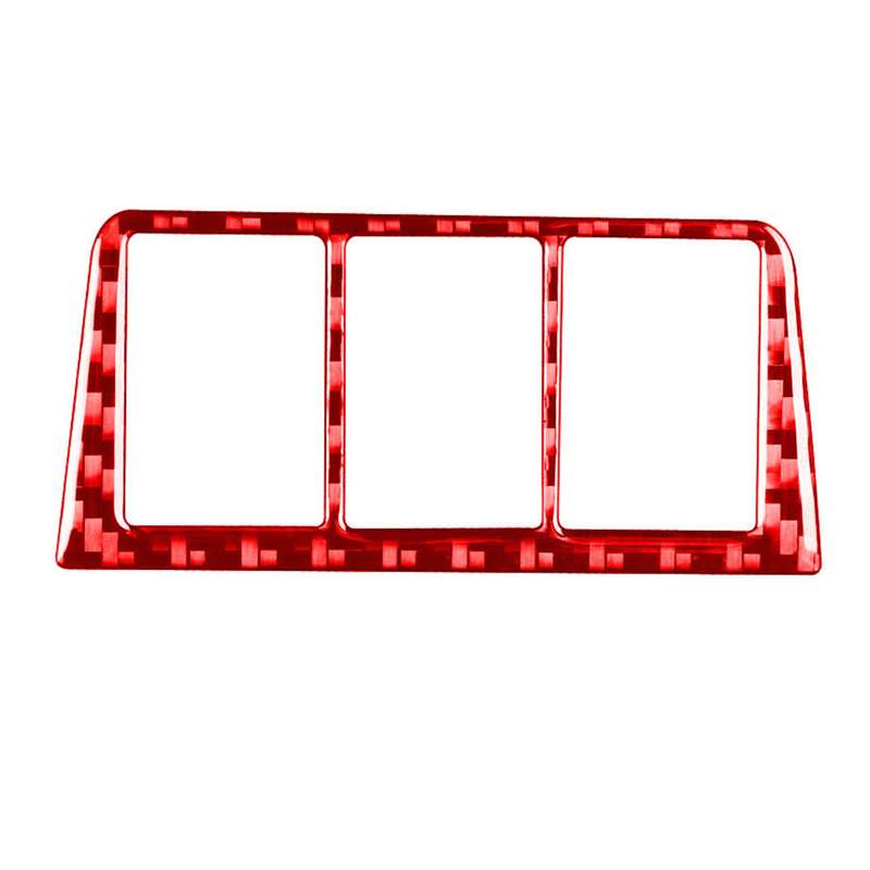 Car Carbon Fiber Headlight Switch Frame Decorative Sticker for Toyota RAV4 2006-2013, Left and Right