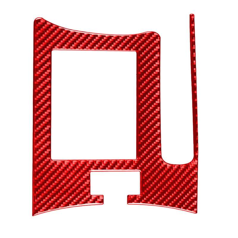 Car Carbon Fiber Handbrake Panel Decorative Sticker for Toyota RAV4 2006-2013, Right Drive (Red)