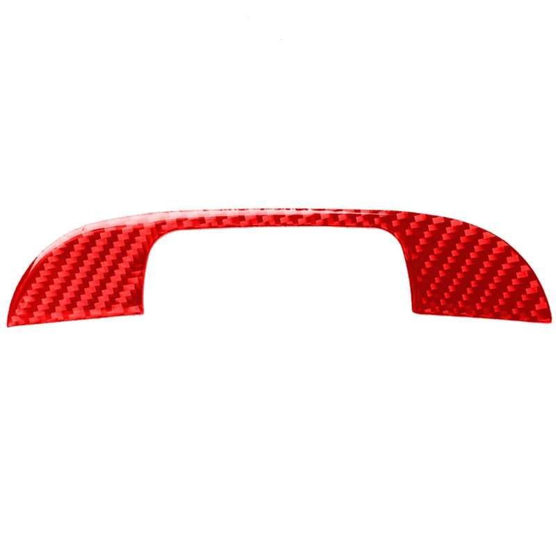 Car Carbon Fiber Armrest Box Decorative Sticker for Infiniti Q50 2014-2020, Left and Right Drive(Red
