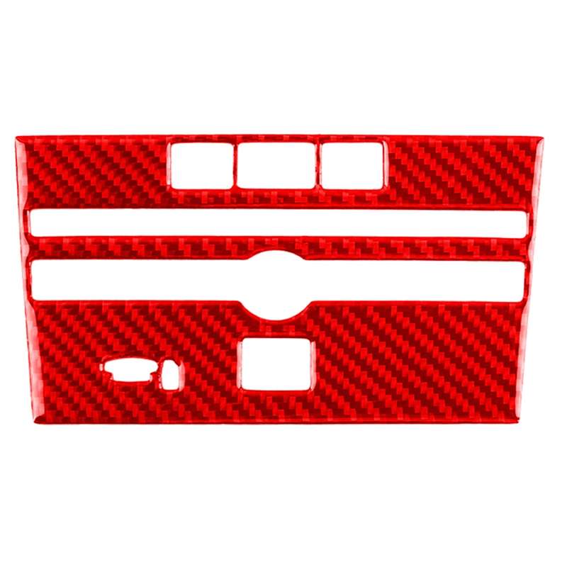 Car Carbon Fiber B Style CD Console Panel Decorative Sticker for Infiniti Q50 2014-2020, Left Drive(